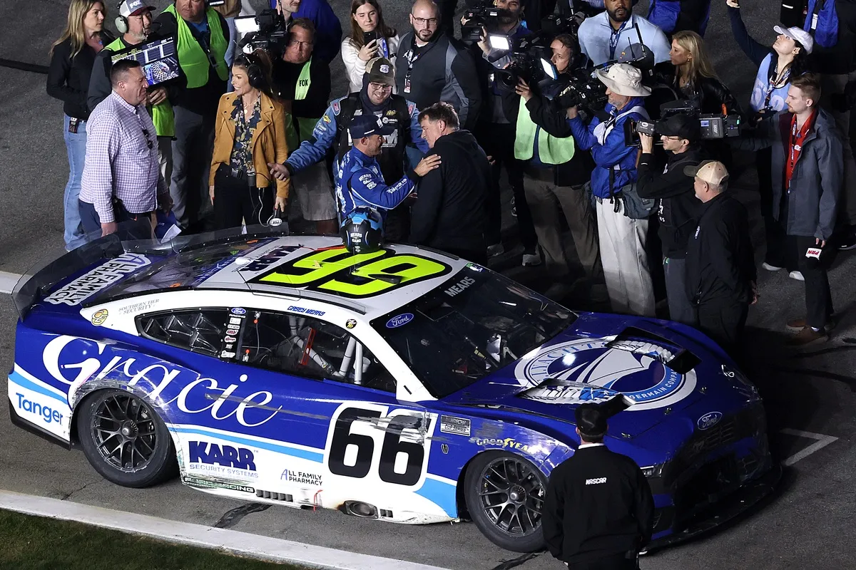 Casey Mears after making the Daytona 500