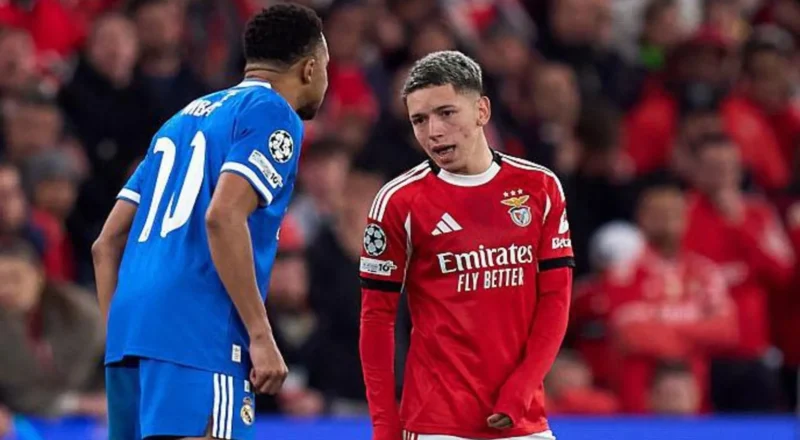 Kylian Mbappe and Gianluca Prestianni