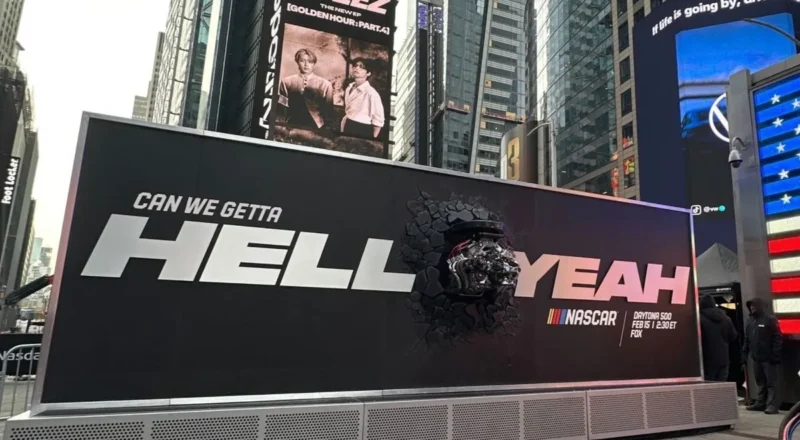 NASCAR smashes a Guinness World Record for loudest billboard in NYC