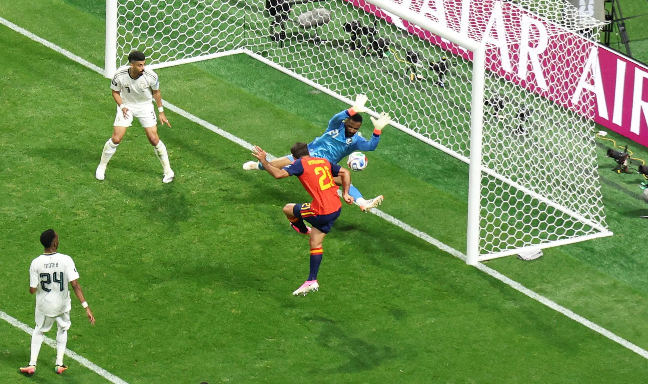 Mikel Oyarzabal scores their third goal.