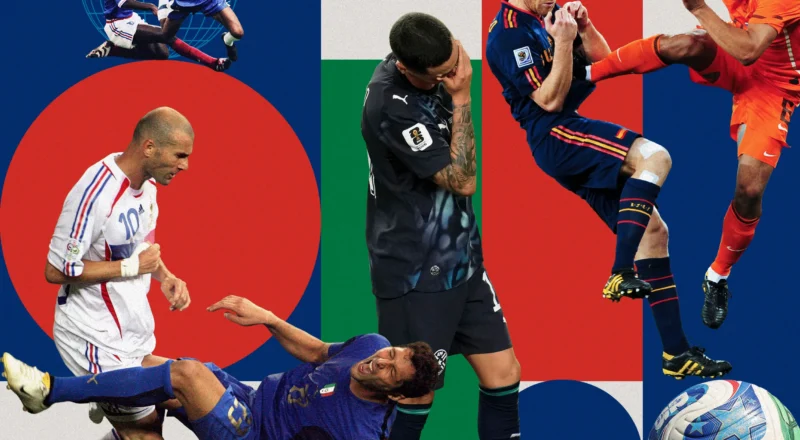 A history of World Cup red cards: high feet, lost heads and a covered mouth
