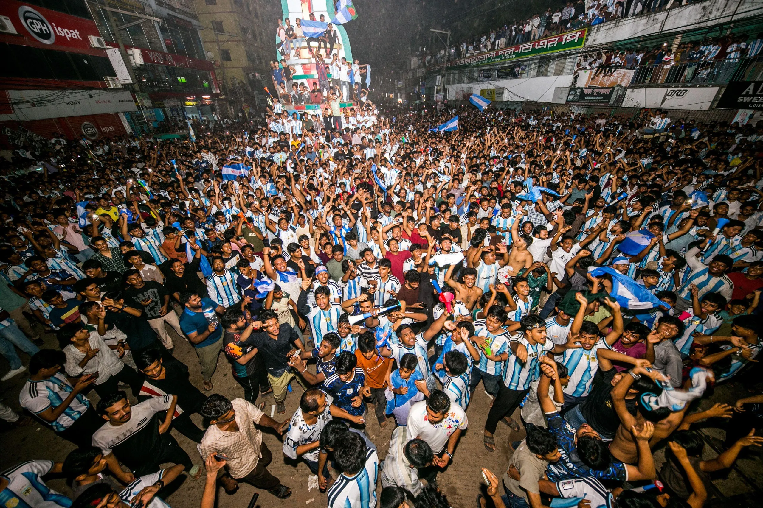 Argentina matches turn into huge social events in Dhaka