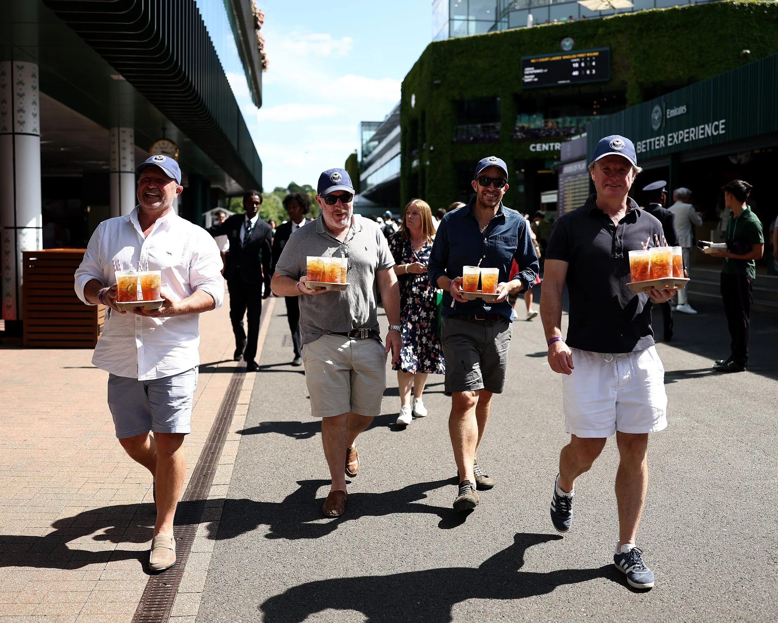 Thirsty tennis fans stock up on Pimm’s at Wimbledon