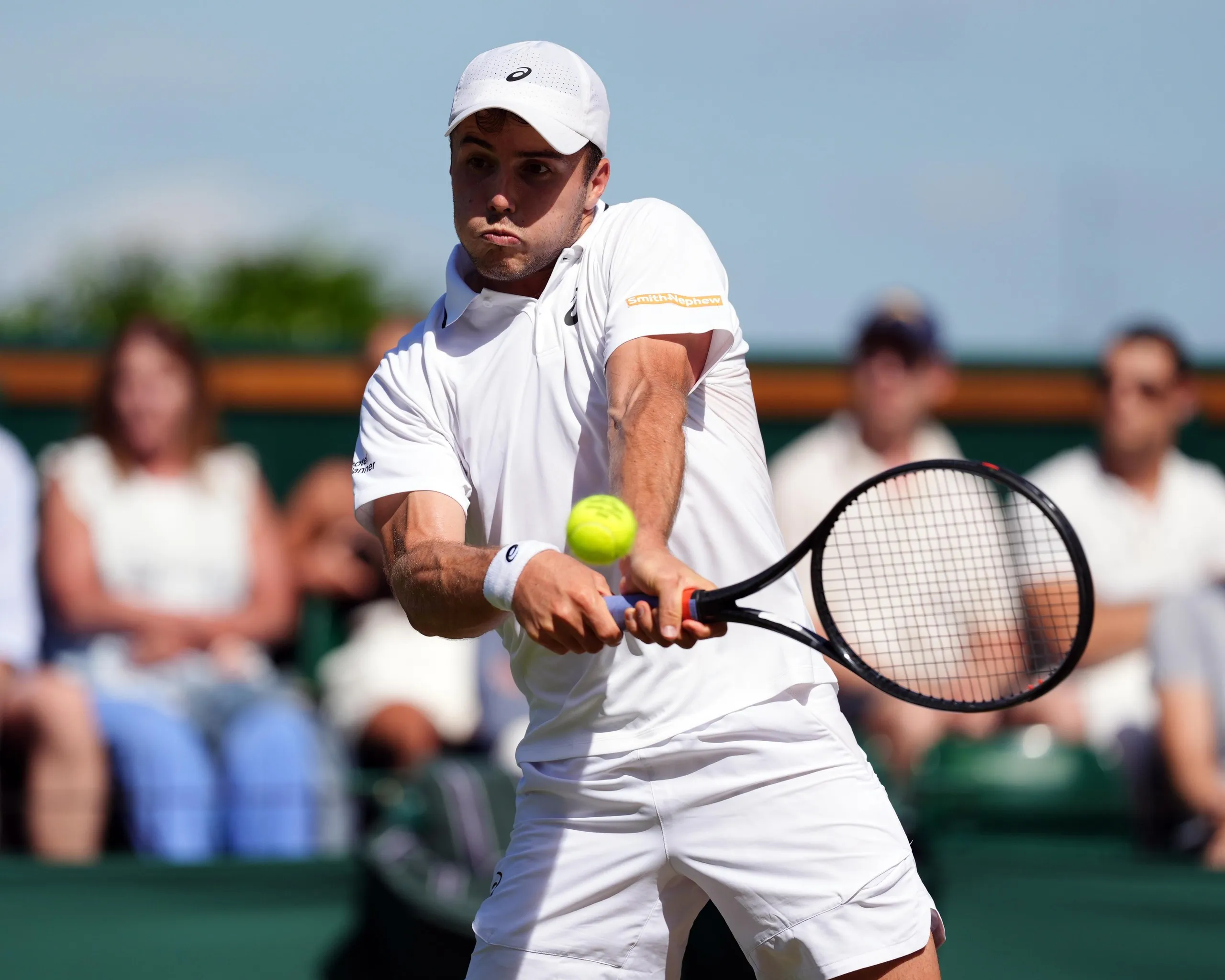 Arthur Fery in action during his third-round victory over Zizou Bergs of Belgium